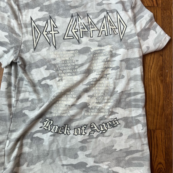 Grey camo, short sleeve, T-shirt, Def Leppard - Picture 3 of 4